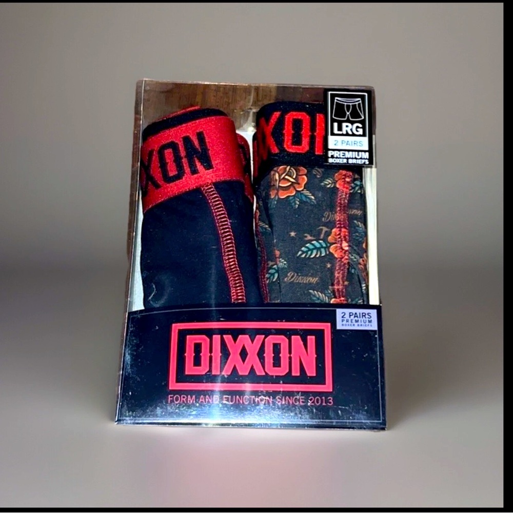 2 Pk Dixxon Boxer Briefs 4 Insane Comfort 4 Way Stretch Keyhole Mid Rise Cotton